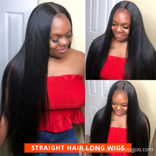 Straight Raw Peruvian Hair Transparent 360 Full Lace Wig Cheap Natural Virgin Human Hair Hd 360 Full Lace Wig For Black Women